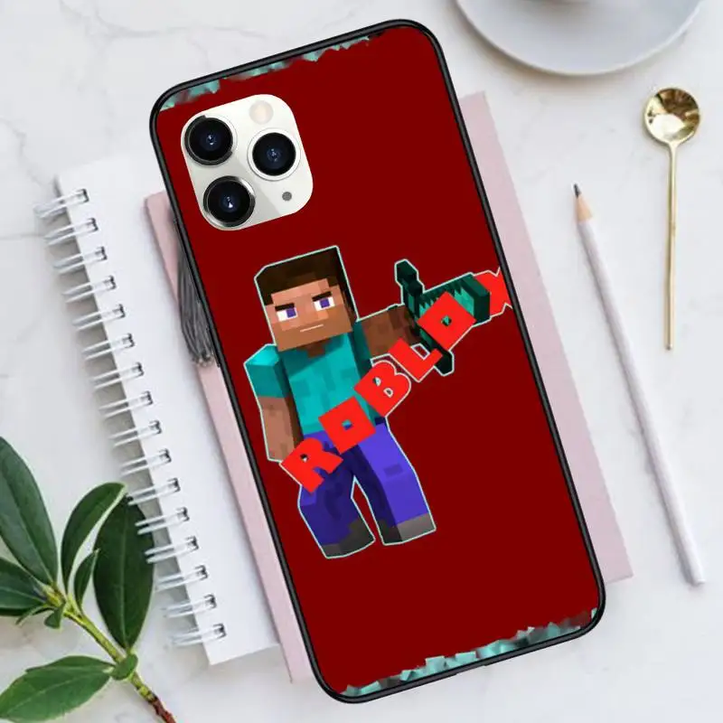 

Mini game Robloxes Cartoon game Phone Case for iPhone 11 12 mini pro XS MAX 8 7 6 6S Plus X 5S SE 2020 XR