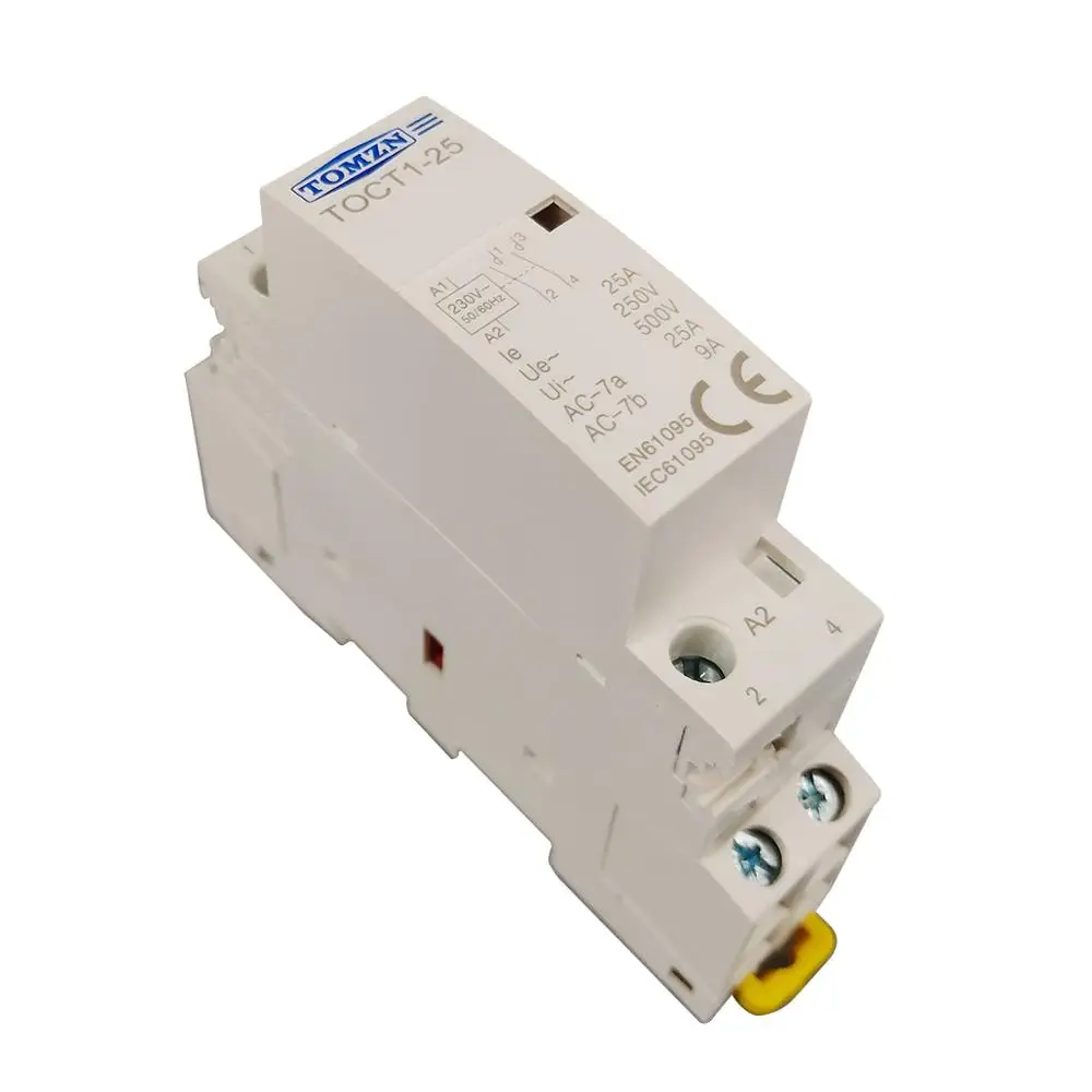 TOCT1 Американская классификация проводов 2р 25A 220 V/230 V 50/60HZ Din rail бытовой ac Контактор В соответствии с стандартом 2NO 2NC или 1NO 1NC