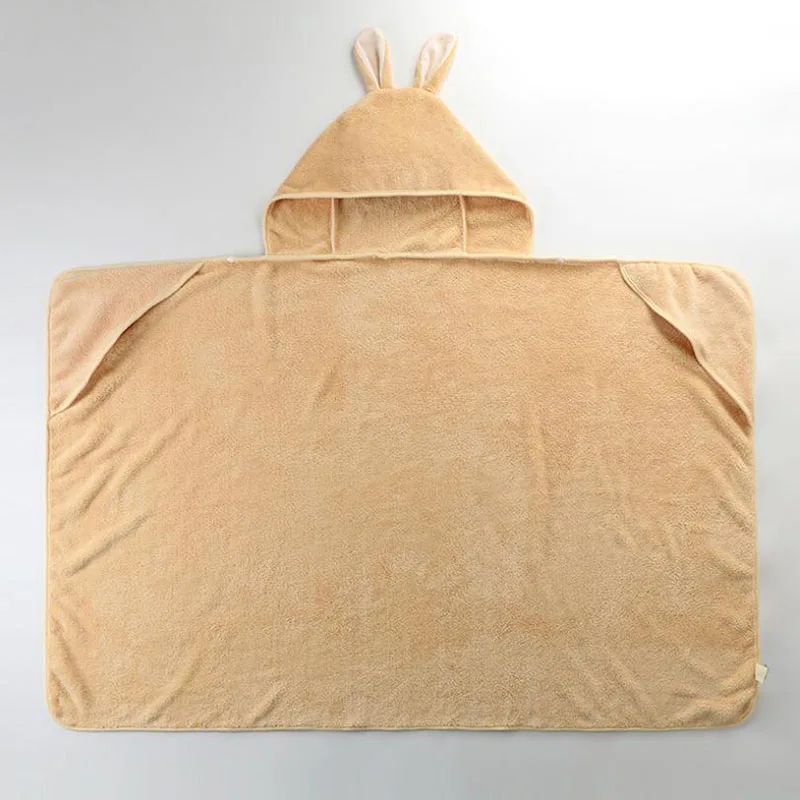 Детское полотенце с капюшоном хлопковое банное для новорожденных детские