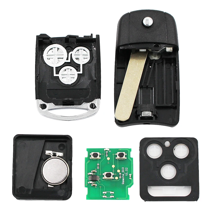 2/3 Button Smart Remote Key Fob 433MHZ With ID46 Chip PCF7946 For Honda Accord 2008-2012 Old Civic HON66 Uncut Blade | Автомобили и