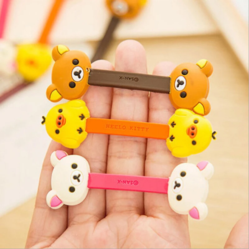 

New Cartoon USB Cable Bites For Cable Protection Cute Iphone Accessory Animal Protector Data line Winder Cord Data Protect