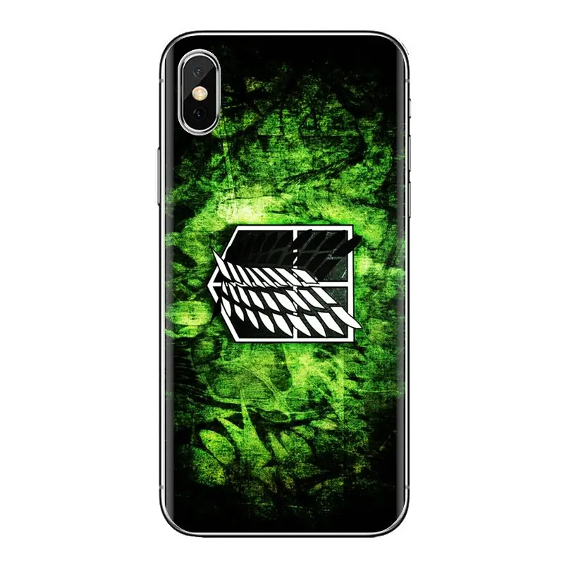 Чехол из ТПУ для iPhone XS Max XR X 4 4s 5 5S 5C SE 6 6S 7 8 Plus samsung Galaxy J1 J3 J5 J7 A3 A5 Attack on Titan Wings Libert Logo |