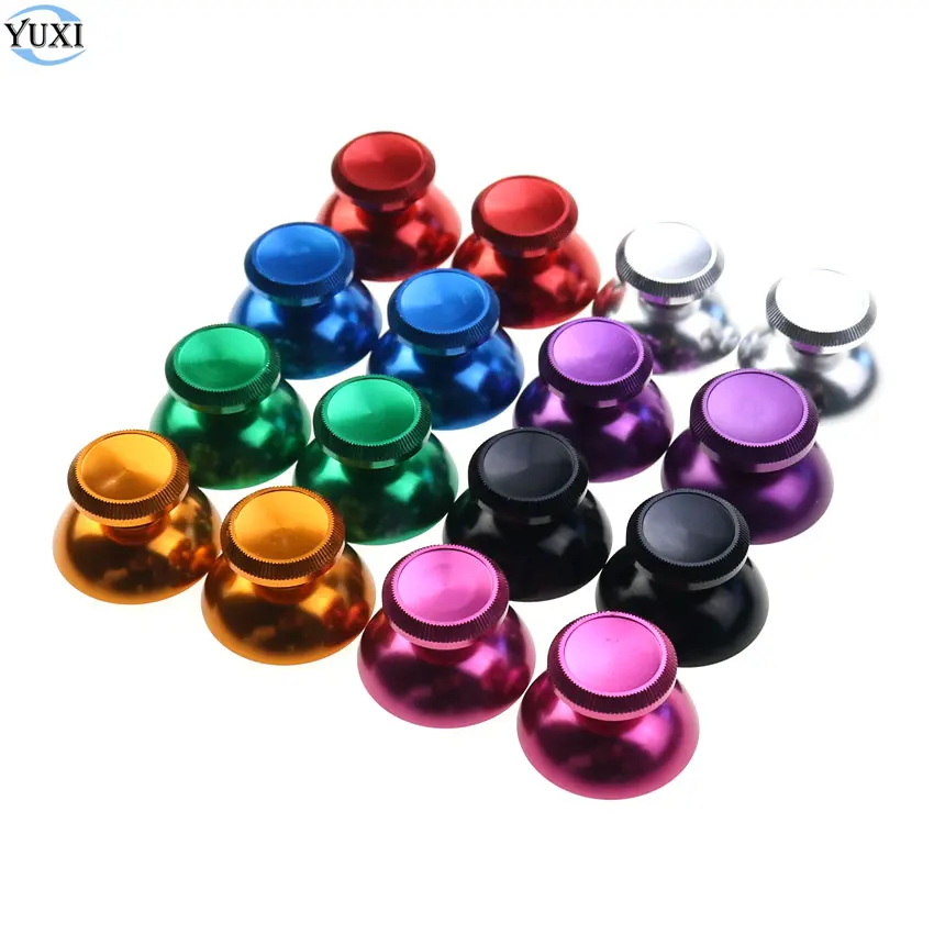 

YuXi 2pcs Metal Analog Joystick Thumb Stick Grip Cap For PS5 PS4 Slim Pro for XBOX ONE Series X/S Thumbstick Cover