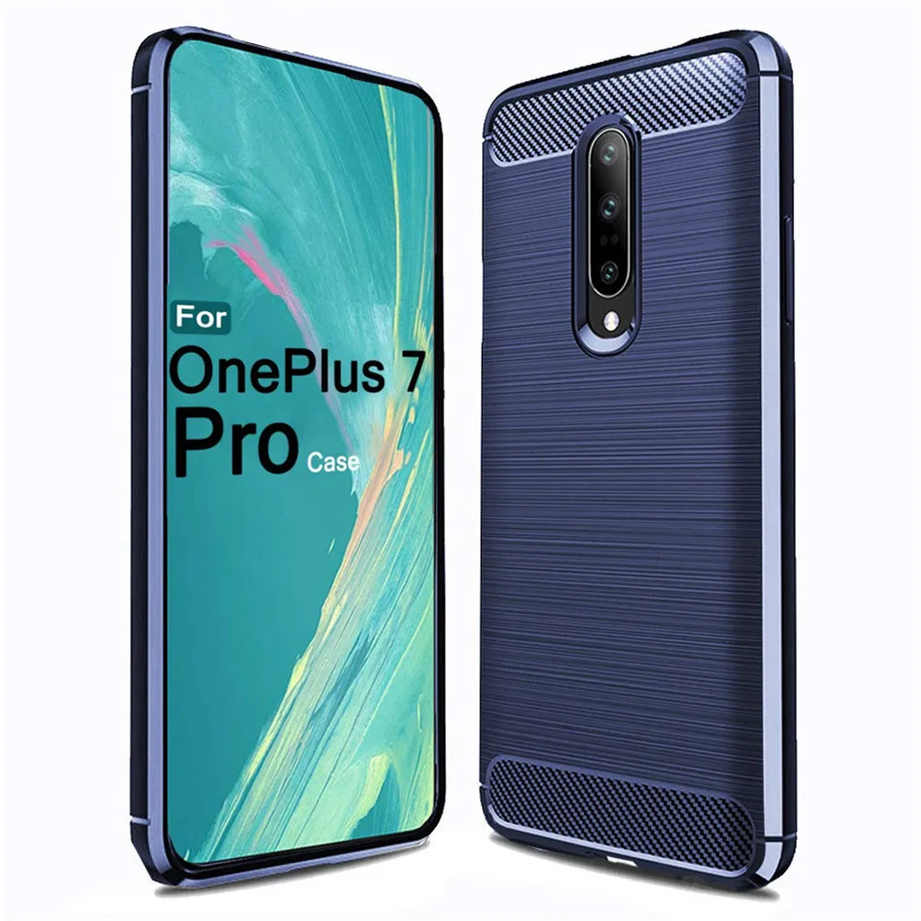 Для Oneplus 7 Pro 6 дюйма роскошный силиконовый резиновый защитный жесткий чехол для