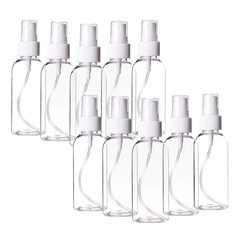 

Флакон с распылителем, 10 шт., контейнер для жидкости многоразового использования, для эфирных масел, чистящих средств, дорожных духов, 60 мл