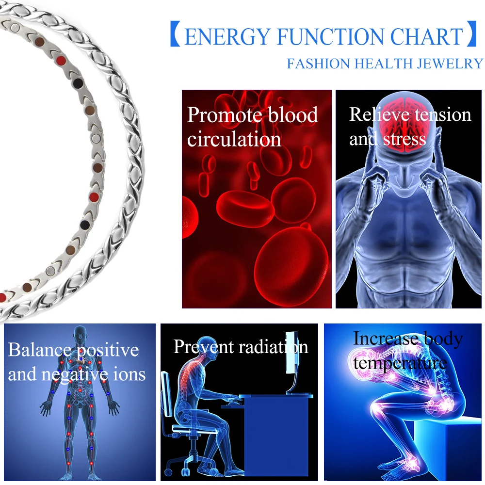 Новое золото мода дизайн энергии золотое ожерелье из нержавеющей стали 316L