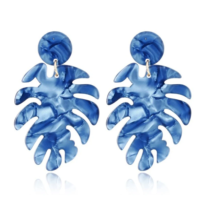 Женские винтажные акриловые серьги M & G в форме листьев подвески из красной