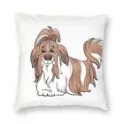 Наволочка для подушки Shih Tzu с поролоновыми собаками 40x40 см, домашний декор, подушка с 3D рисунком животных для гостиной, двусторонняя