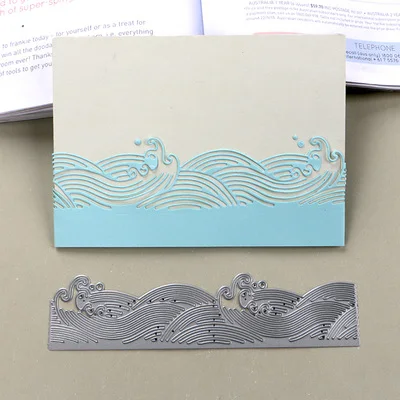 DF Sea wave Cutting Dies for DIY Scrapbooking/photo album Decorative Embossing Paper Cards | Дом и сад