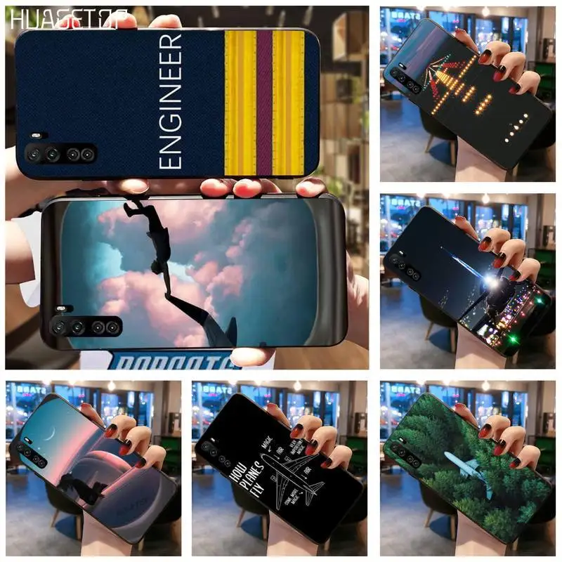 

HUAGETOP ENGINEER fly Pilot Plane Phone Case For Huawei Nova 6se 7 7pro 7se honor 7A 8A 7C Prime2019