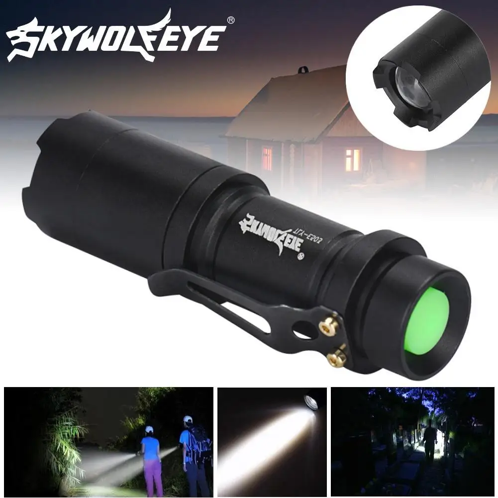 2000LM SKYWOLFEYE мини зум фонарик ночник 3 режима для домашнего использования Открытый Ручной фонарь