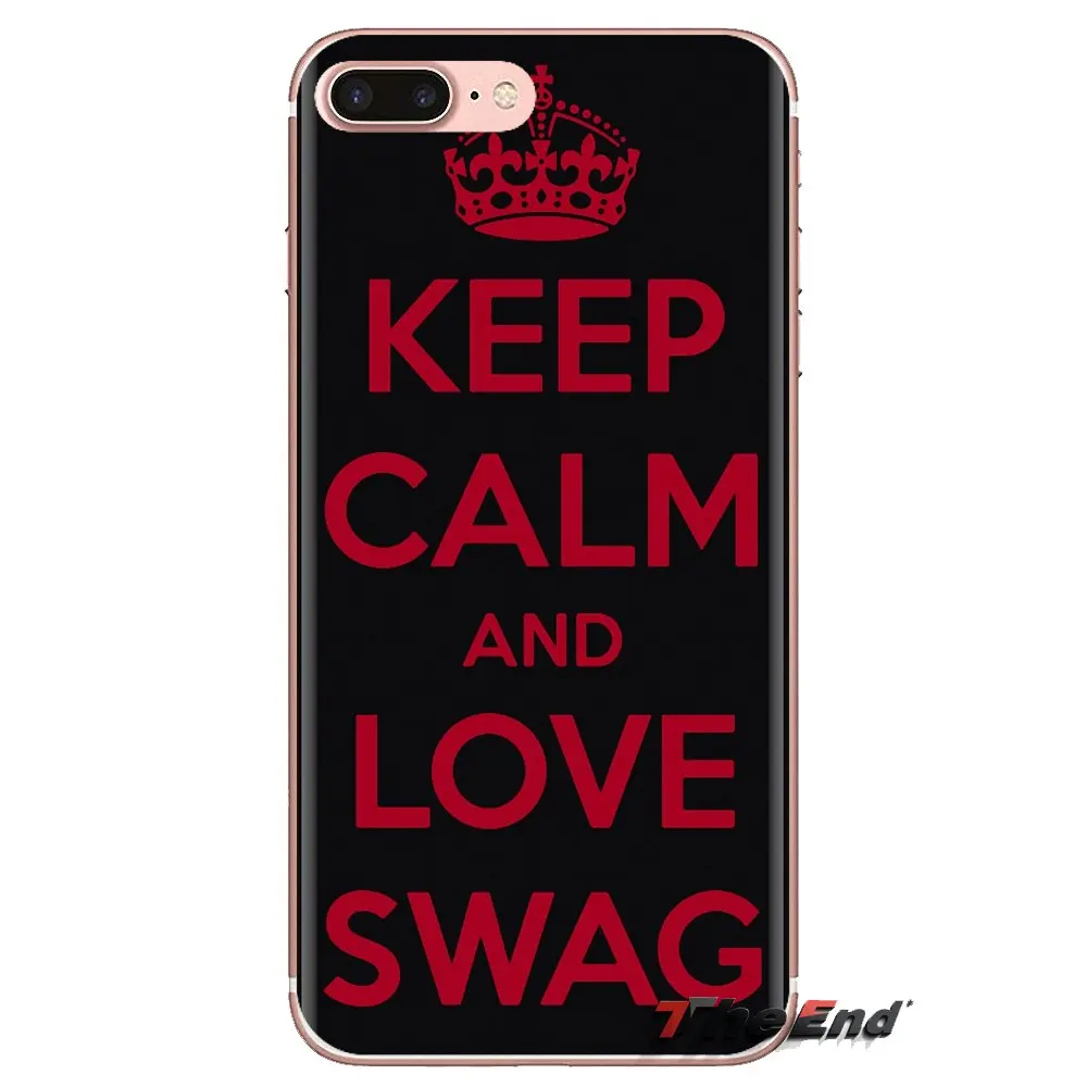 Keep Calm and Love SWAG на печати ТПУ прозрачный чехол для Xiaomi Redmi 4A S2 Note 3 3S 4 4X5 Plus 6 7 6A Pro Pocophone