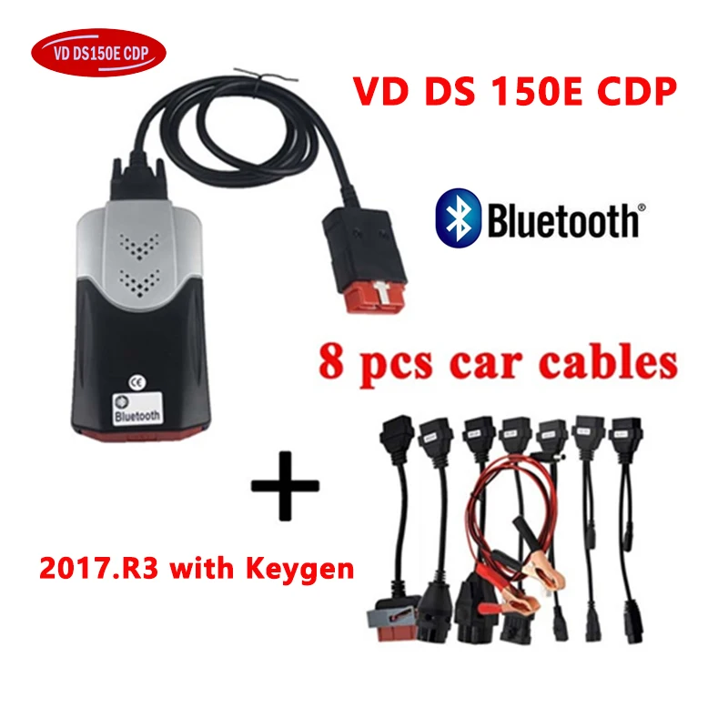 2021 VD DS150E CDP Bluetooth Obd для дельфина 2017R3 с Keygen Obd2 сканер автомобили грузовики