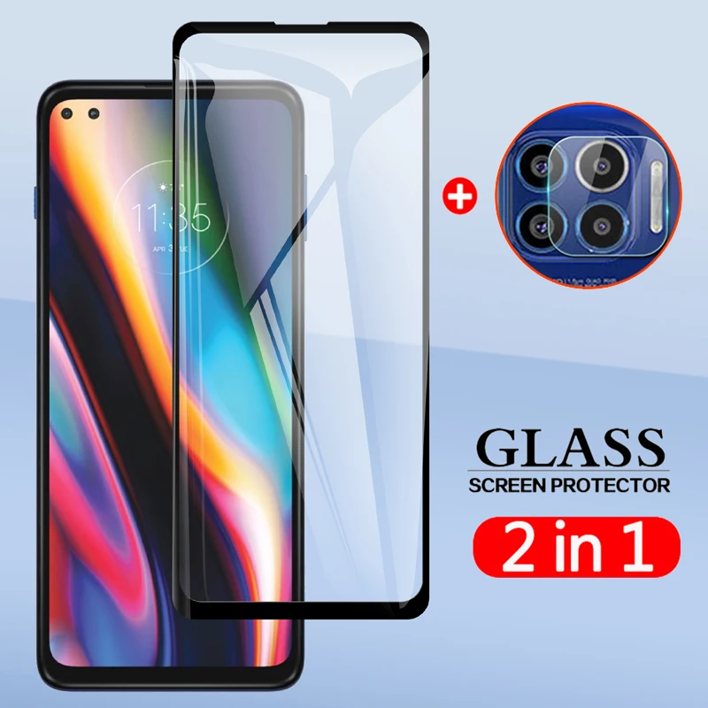 

2 In 1 Back Camera Lens Film & Screen Protector Protective Tempered Glass For Motorola Moto G 5G Plus / One 5G 6.7"