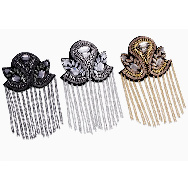 2 шт. ручная работа эполетка кисточка большая Наплечная брошь эполеты шипы