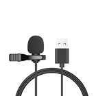 Портативный мини-микрофон с USB, петличный микрофон на лацкане 1,5 м, микрофон с зажимом, внешние микрофоны с петлями для ноутбука, компьютера, записи, чата