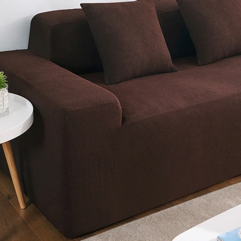 

L Shape Sofa Sofa Cover Solid Color Covers for Living Room Armchairs Stretch Covers Sofas Elastic Decor Furniture Couch Cover