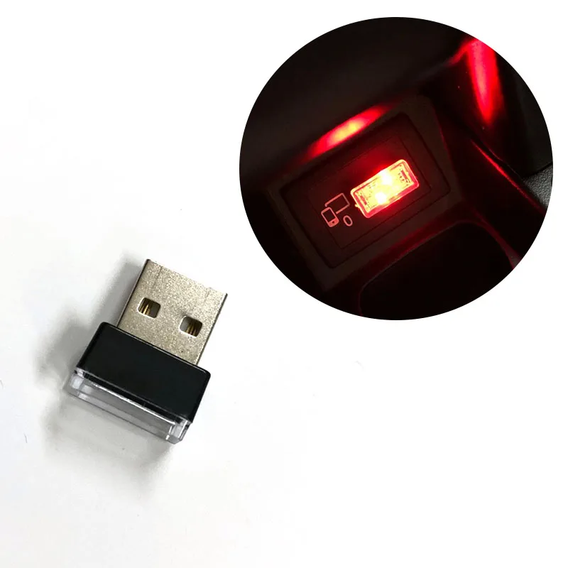 1 шт. автомобильные светодиодсветодиодный атмосферные декоративные лампы USB для