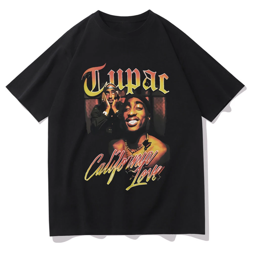 

2PAC T Shirts Rapper TUPAC Printed Oversized Men Women Summer Hip Hop Cotton T Shirts Oversized Streetwear Boy Girl Tees Clothes