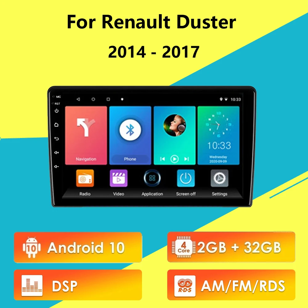 Для Renault Duster 2014 - 2017 2 DIN Автомобильный Радио Мультимедийный видео плеер навигация