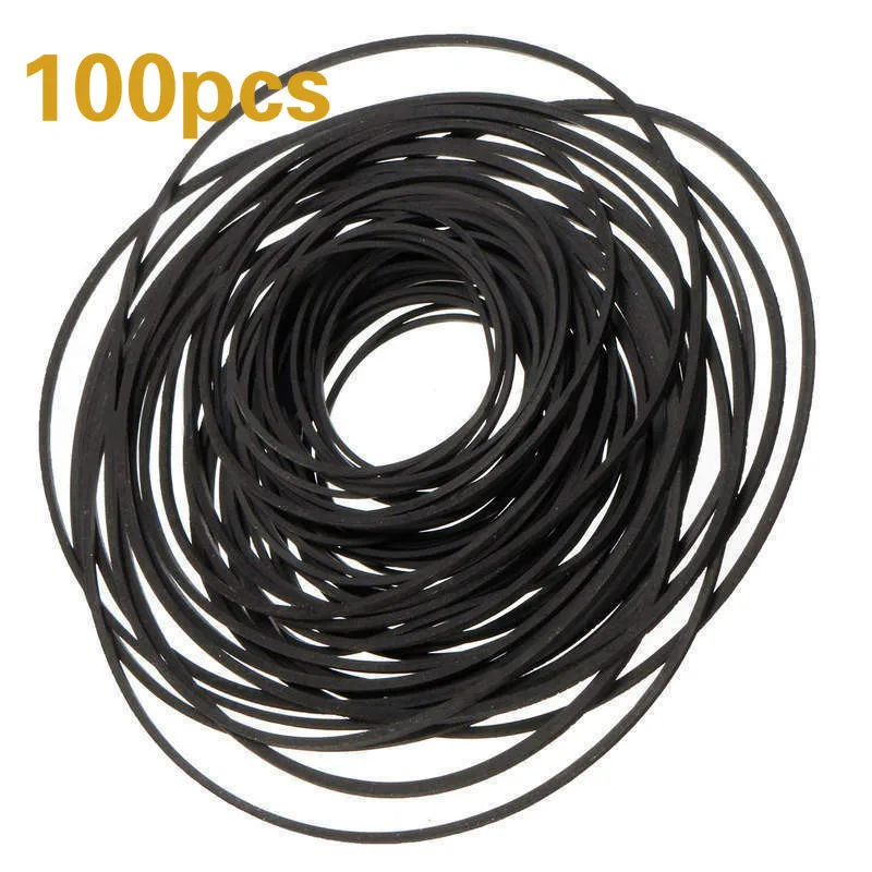 100pcs Mix Cassette Tape Replacement Rubber CD DVD Recorder Turntable Strap Belt For CD-ROM Video Machines 40-130 | Дом и сад