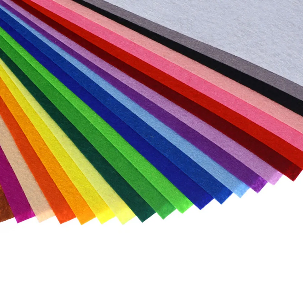 25 шт. мягкие фетровые нетканые ткани для рукоделия лоскутного шитья квадраты