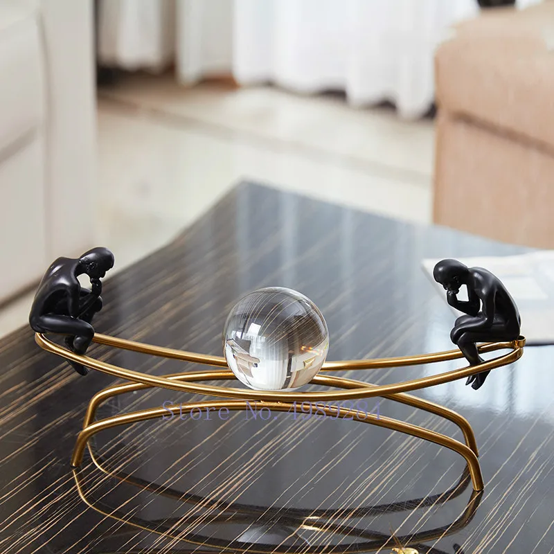 Креативный скандинавский Золотой металлический хрустальный шар тонер ремесло