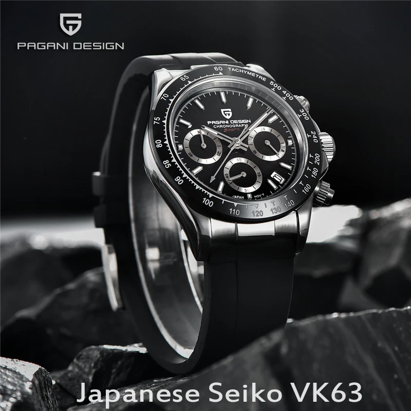 Новый дизайн PAGANI мужские часы Топ бренд Роскошные кварцевые Силиконовые