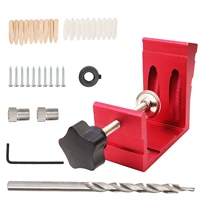 46pcs pocket hole drill puncher jig kit angle drill guide set for wood hole saw step drill bits screwdriver bit woodworking tool