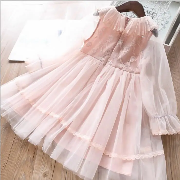 2020 новые весенние детские кружевные платья феи с оборками милая мягкая одежда