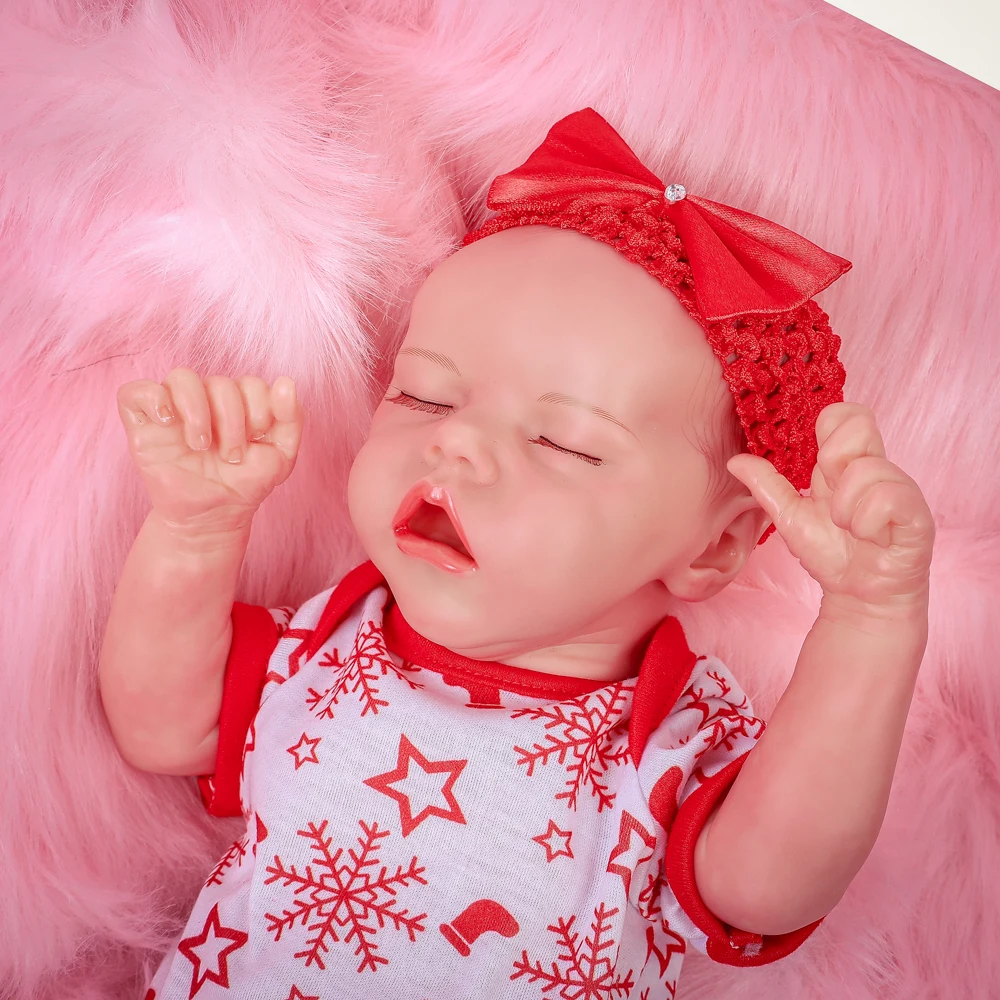 

Реалистичная силиконовая кукла-реборн для малышей, 17 дюймов