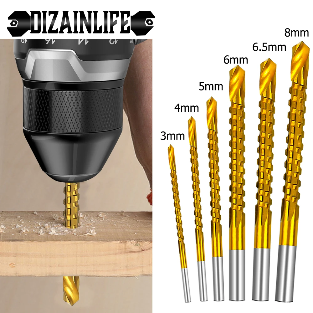 6 шт./компл. кобальтовое сверло комплект спираль винтовой метрики композитный