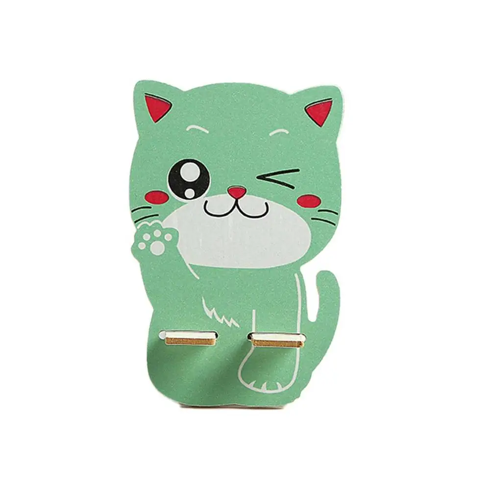 Cute Cartoon Cat Phone Holder Mobile Bracket Wooden Stand For Desktop Cell | Мобильные телефоны и аксессуары