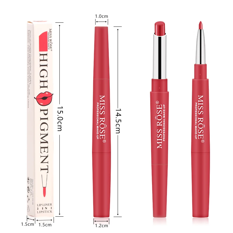 

20 color matte lipstick lip liner 2 in 1 brand makeup lipstick matte durable waterproof nude red lipstick lips make up