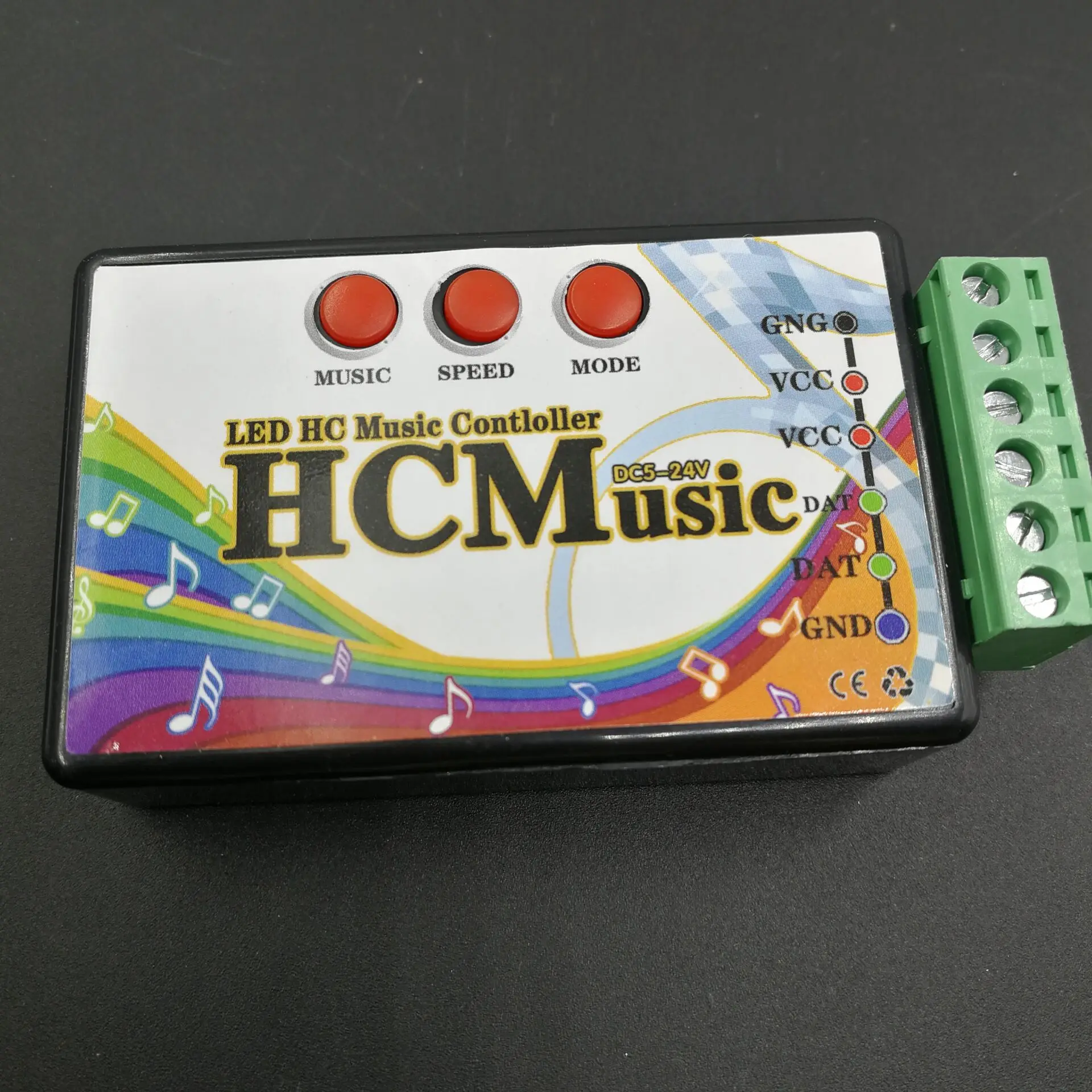 Светодиодный музыкальный контроллер RGB DC5V-24V WS2812b WS2811 WS2813 6803 1903 IC цифровой