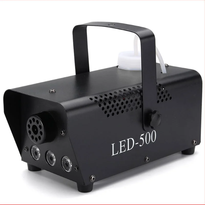 Быстрая доставка дискотека цветной дымовой аппарат Мини светодиодный удаленный
