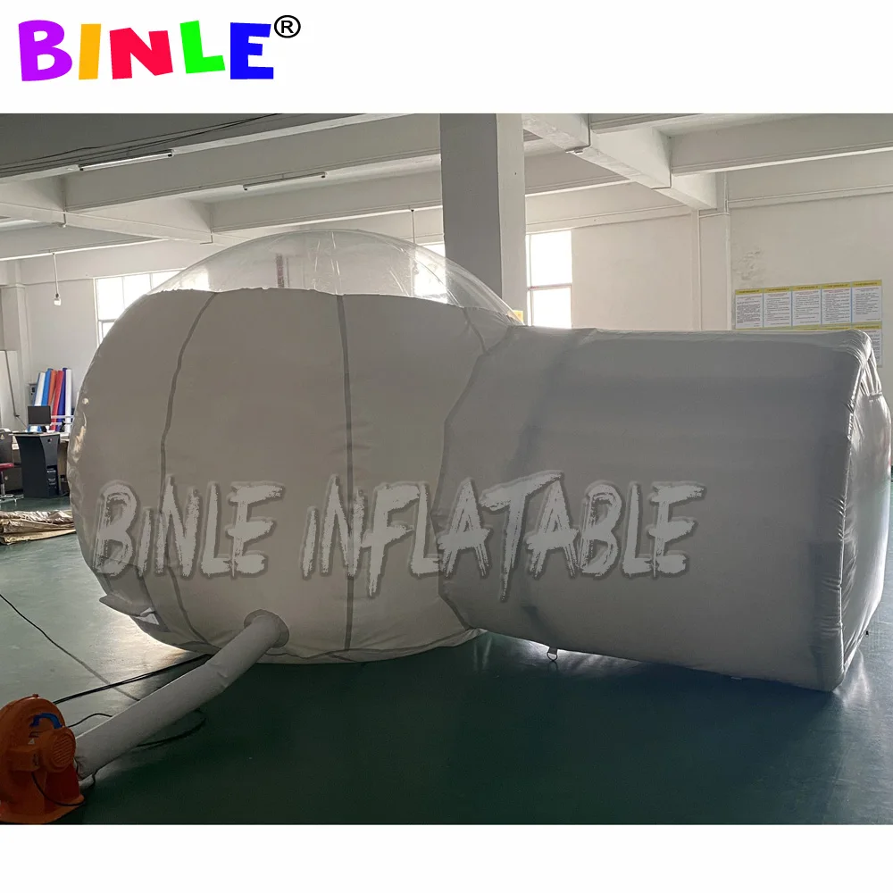 Verkaufen 5x 2,5 Meter Transparent Aufblasbare Blase Zelt, Pvc Klare Luft Dome Haus, Iglu Camping Rasen Zelt Mit 1 Zimmer 1 Tunnel Für Verkauf