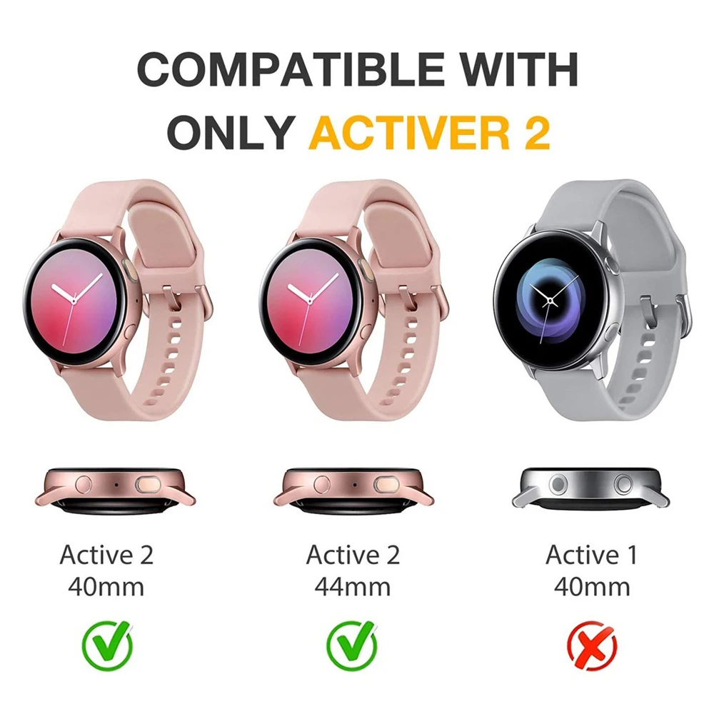 Для Samsung Galaxy Watch Active 2 40 мм 44 Жесткий Чехол для часов из поликарбоната модный