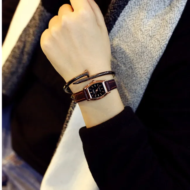 Женские маленькие кварцевые часы в Корейском стиле|Женские наручные часы| |