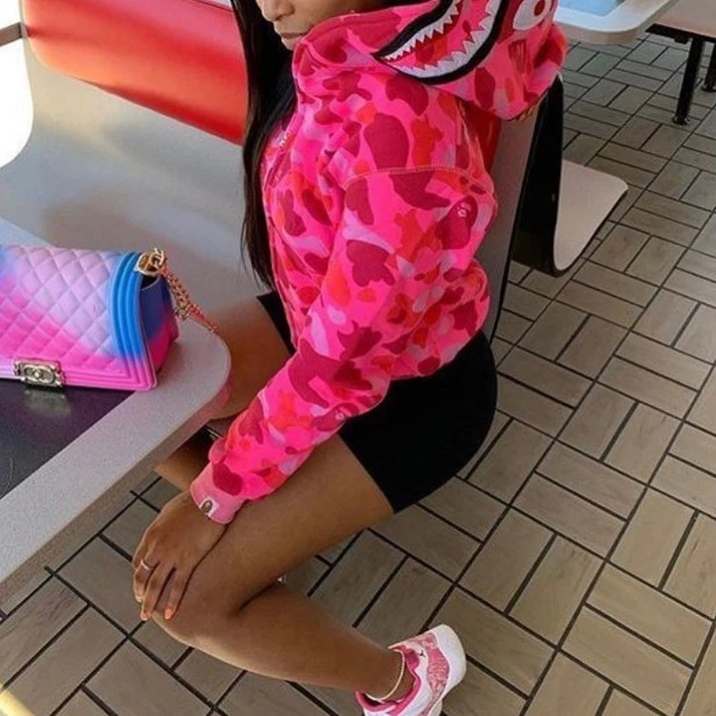 

Camouflage Classic Sweater Thin Zipper Hoodie Couple Sweater Zip Hoodie Women Jacket Coat 2021 New