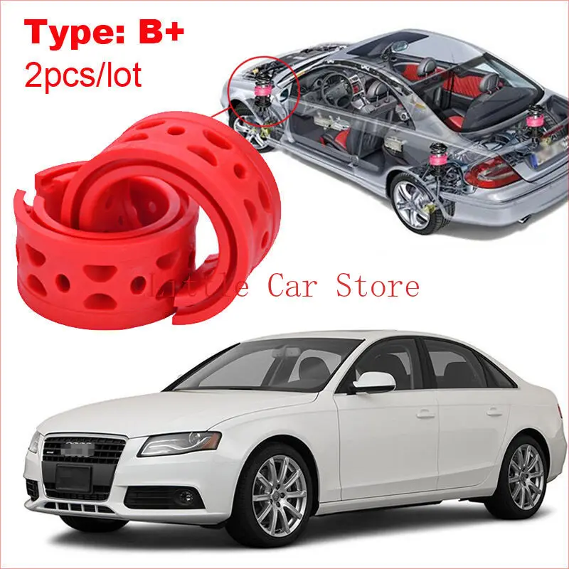 

2pcs Type B+ Front /Rear Car Shock Absorber Spring Bumper Power Cushion Buffer