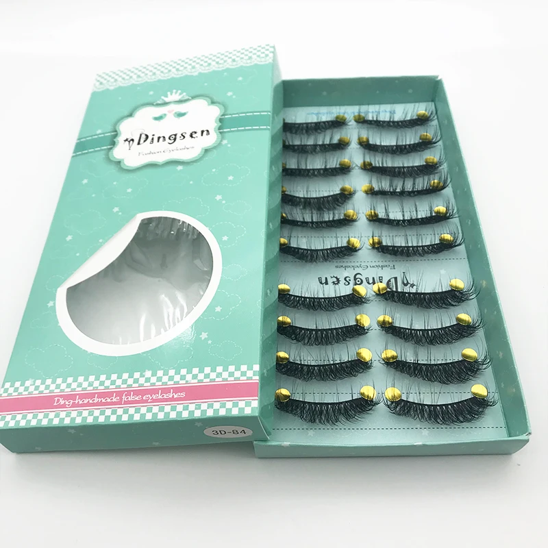 10 пар ручной работы 3D Мягкие искусственные норковые волосы искусственная кожа