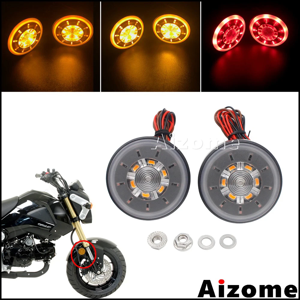 Универсальные мотоциклетные поворотники светодиодные отражатели для Kawasaki Honda