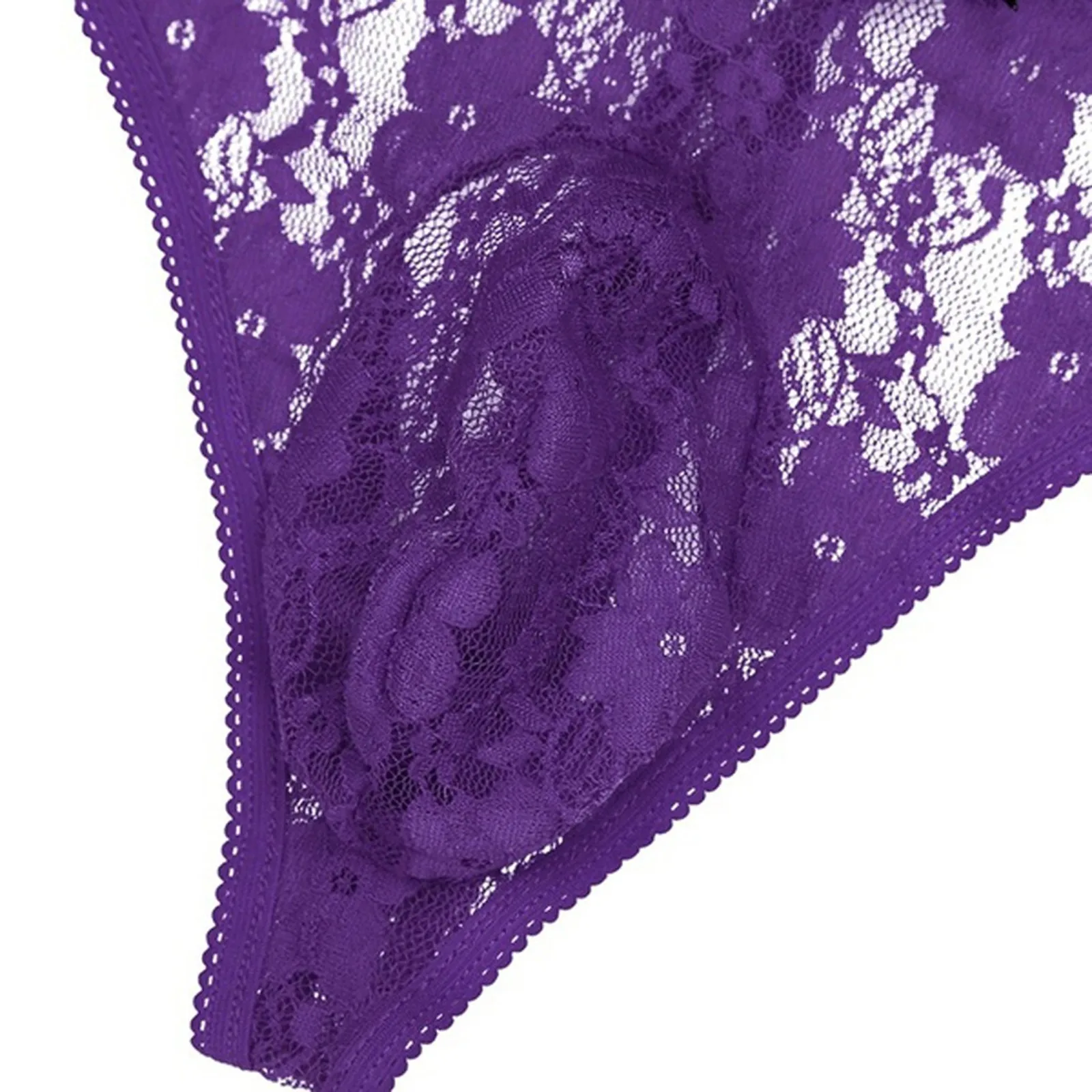 

Women Lingerie Sexy Homme Men Thongs Underwear Men Lingerie Floral Lace Semi See-through Bikini Briefs T-back Thong Underwear L4