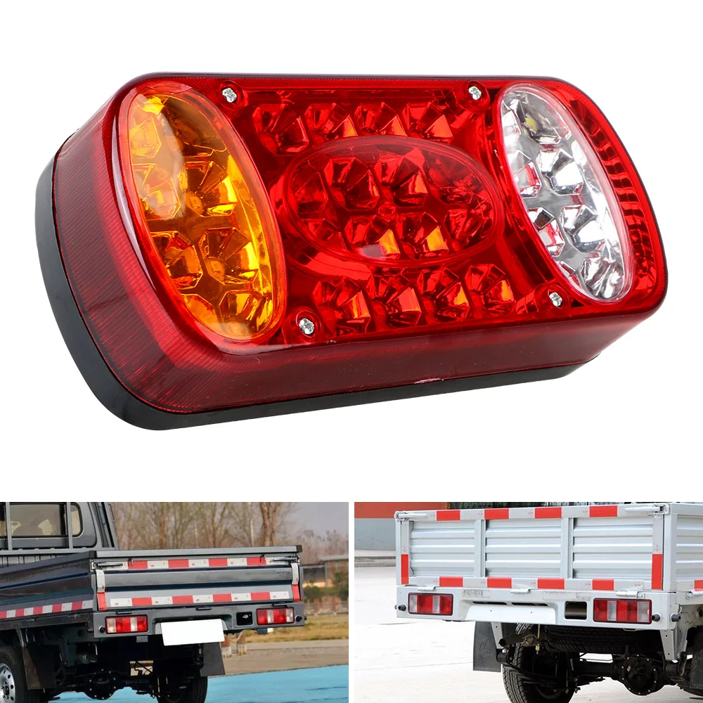 

LEEPEE Car Truck Tail Light Rear Lamps Waterproof Signal Indicator For Trailer Lorry 1Pc Rear Stop Brake Lights 12V 32LED
