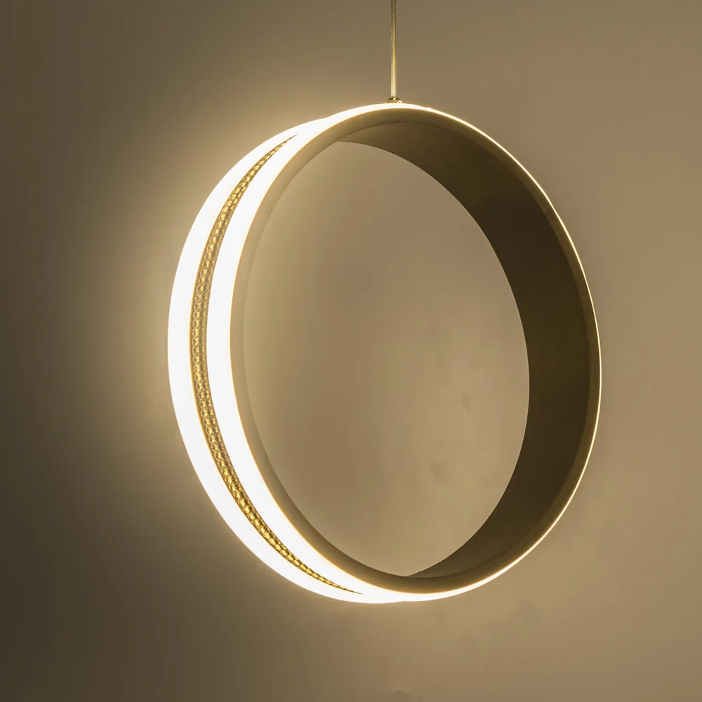 Золотой блеск Led хрустальная люстра светильник s круглые кольца потолочные