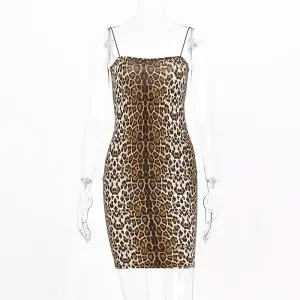 

Fashion Classic Summer Women 's Clothing New Slim -Fit Slimming Leopard Dress 2021