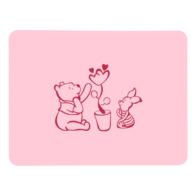 Pink Bear B Подстилки для детей, силиконовые подстилки для малышей, водонепроницаемый термостойкий нескользящий кухонный стол обеденный коврик, портативный легко чистить - Цвет: Pink Bear B