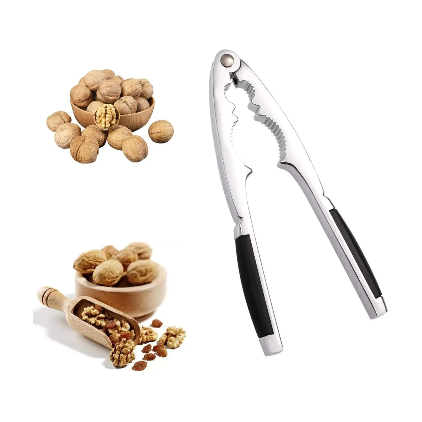 Fast shipping Multifunctional Nutcracker High quality Zinc alloy clamp nut opener for walnut Nut fruit opener