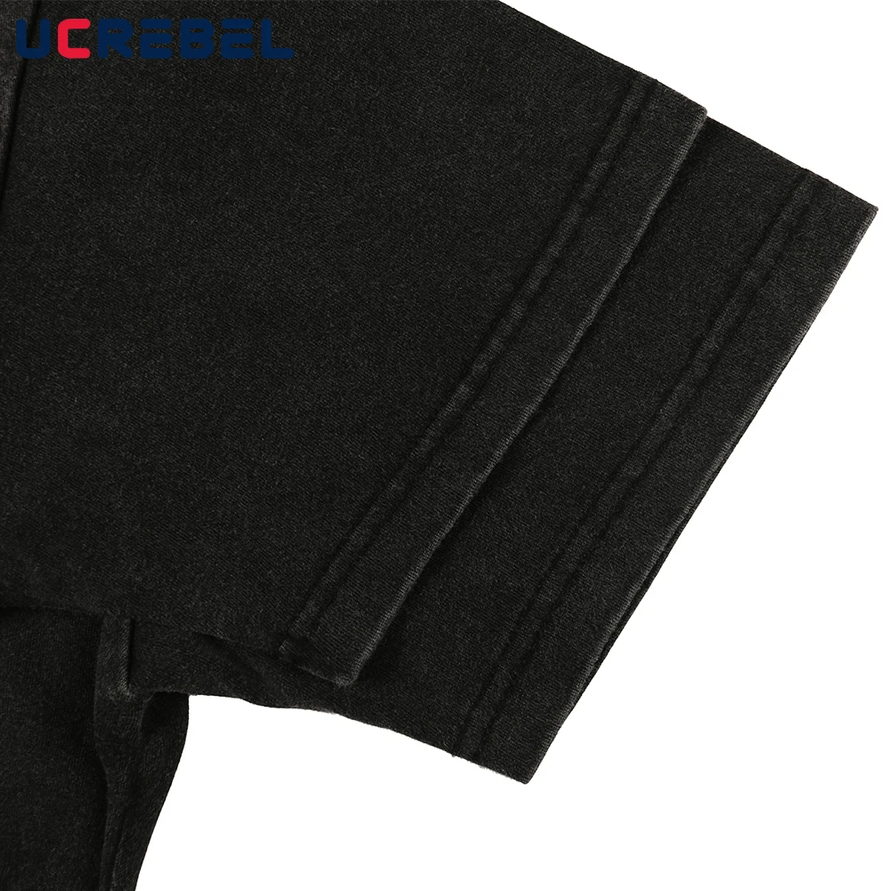 

Abstract Print Short Sleeve T-shirt Mens Summer Casual Half-Sleeve High Street Distressed Loose Crew Neck T-shirt Men